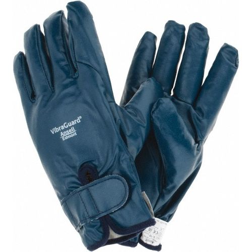 Main product image of ActivArmr 07-112 Anti-Vibration Gloves, Nitrile Full Finger Coating, Blue/Black, XL