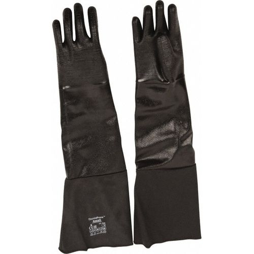 Main product image of AlphaTec 19-026 Chemical Resistant Gloves, Rough Neoprene Full Coating, Gray, Medium