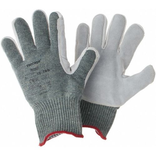 Main product image of ActivArmr 70-765 Heavy-Duty Puncture Resistant Gloves, Leather Covered Palm & Fingers, Gray, Small