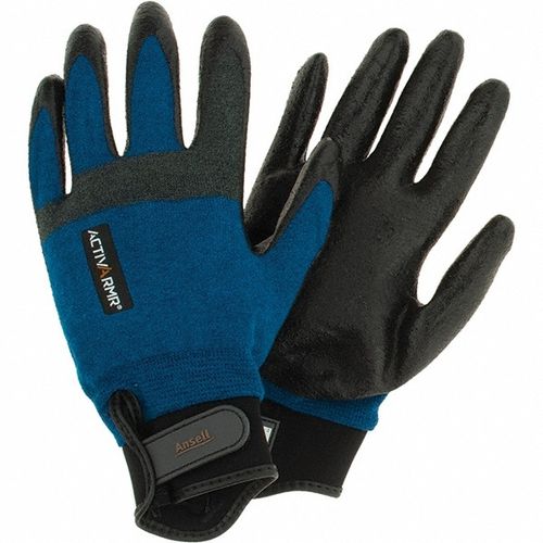 Main product image of ActivArmr 97-002 HVAC Medium-Duty Puncture Resistant Gloves, Foam Nitrile Palm Coating, Blue/Black, XL