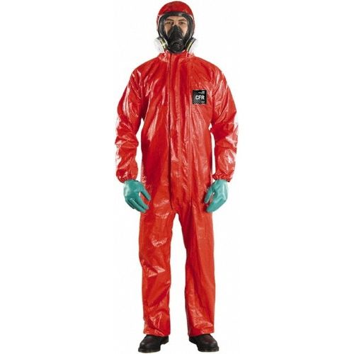 Main product image of AlphaTec 4000 Model 111 Disposable Chemical Resistant Coveralls w/ Hood, Red, 3XL (Pack of 20)