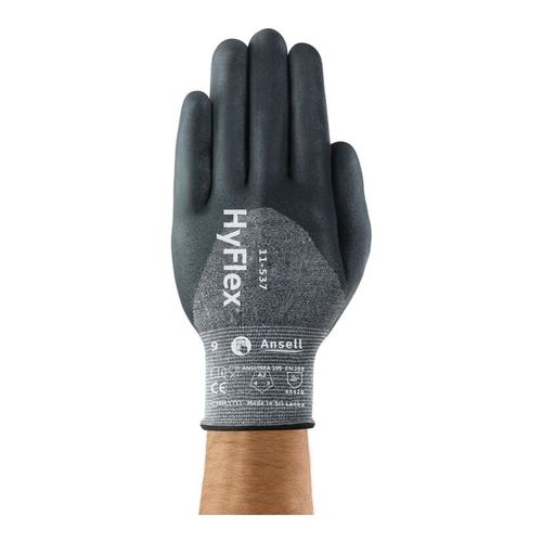 Main product image of HyFlex 11-537 Ultralight Puncture, Puncture & Abrasive Resistant Gloves, Foam Nitrile Palm & Fingers Coating, Black, Medium
