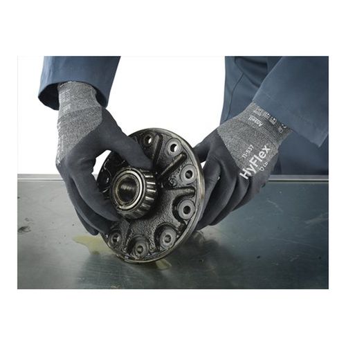 Main product image of HyFlex 11-537 Ultralight Puncture, Puncture & Abrasive Resistant Gloves, Foam Nitrile Palm & Fingers Coating, Black, Large