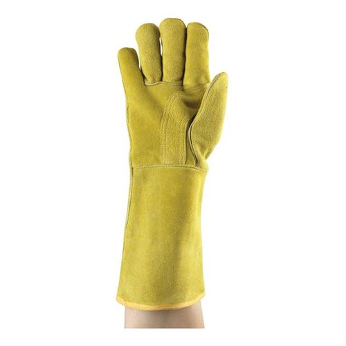 Main product image of ActivArmr 43-216 Heavy-Duty Welding Gloves, Premium Split Cowhide Leather with Kevlar Stitching, Yellow, XL