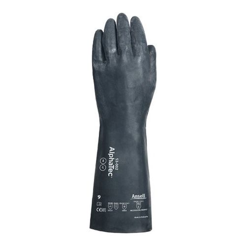 Main product image of AlphaTec 53-002 Hybrid Technology Chemical Resistant Gloves, Multi-Layer Polymer & Nitrile Shell, Black, 2XL