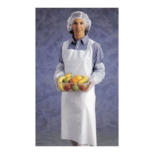 Main product image of AlphaTec 54-290 Light-Duty Disposable Chemical Aprons, White, Universal (Pack of 100)
