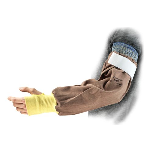 Main product image of ActivArmr 59-406  Puncture Resistant Sleeves, Cotton/Kevlar Blend with Thumb Slot, Brown, 22.5"