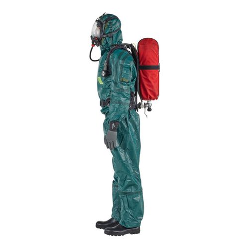 Main product image of AlphaTec 4000 Model 151 Disposable Chemical Resistant Coveralls w/ Zipper, Green, Small