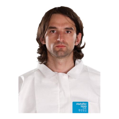 Main product image of AlphaTec 1500 Plus Model 103 Disposable Chemical Resistant Coveralls, Collared, White, Small (Pack of 25)