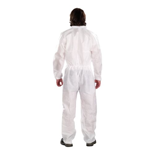 Main product image of AlphaTec 1500 Plus Model 103 Disposable Chemical Resistant Coveralls, Collared, White, Medium (Pack of 25)