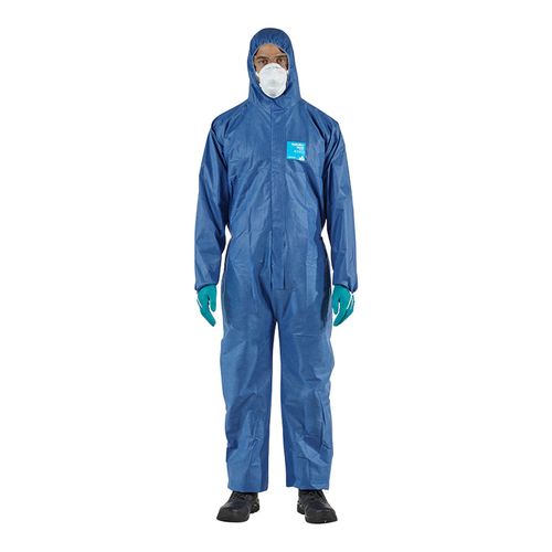 Main product image of AlphaTec 1500 Plus Model 111 Disposable Chemical Resistant Coveralls w/ Hood, 2 Way Zipper, White, Medium (Pack of 25)