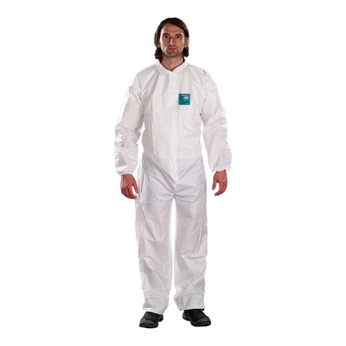 Main product image of AlphaTec 1800 Model 103 Standard Chemical Resistant Coveralls, Collared, White, 2XL (Pack of 25)