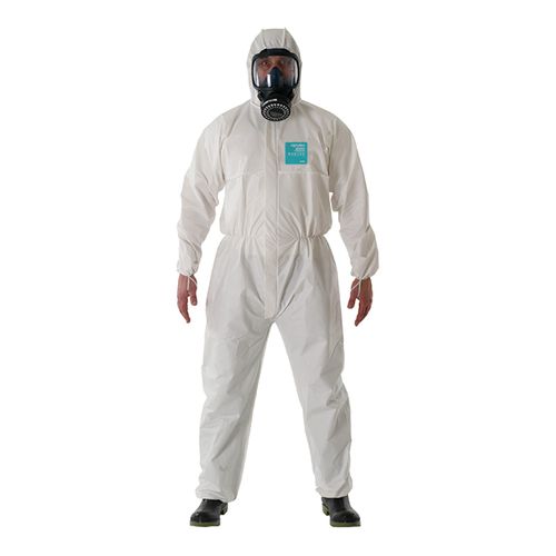 Main product image of AlphaTec 2000 Model 111 Standard Disposable Chemical Resistant Coverall w/ Hood, White, 5XL (Pack of 25)