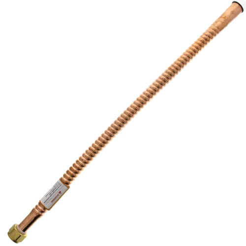 3/4" NPT x 3/4" Sweat ODF Flexible Water Connector, Copper (24" Long)