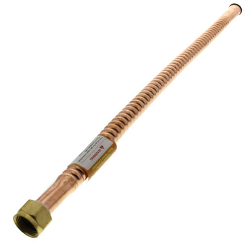 3/4" NPT x 3/4" Sweat ODF Flexible Water Connector, Copper (24" Long)
