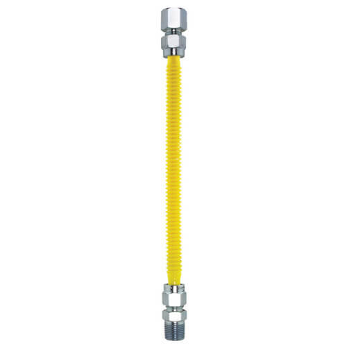 1/2" Male NPT x 1/2" Female NPT Gas Connector (12" Long)