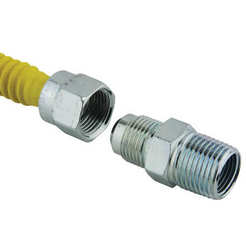 1/2" Male NPT x 1/2" Female NPT Gas Connector (12" Long)