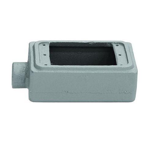 Main product image of 2.81" x 6.31" x 2.69" 1-Gang FDC Malleable Iron Device Box w/ 1" Hub