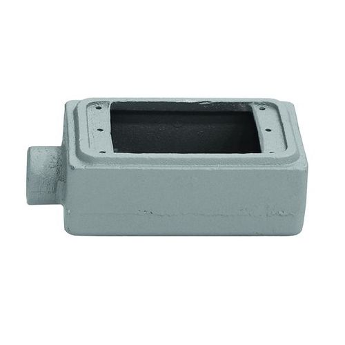 Main product image of 2.81" x 5.88" x 2" 1-Gang FSCT Malleable Iron Device Box w/ 3/4" Hub