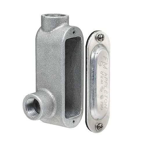 Main product image of Form 9, 3/4" Rigid Threaded LB Conduit Body with Cover & Gasket - Aluminum