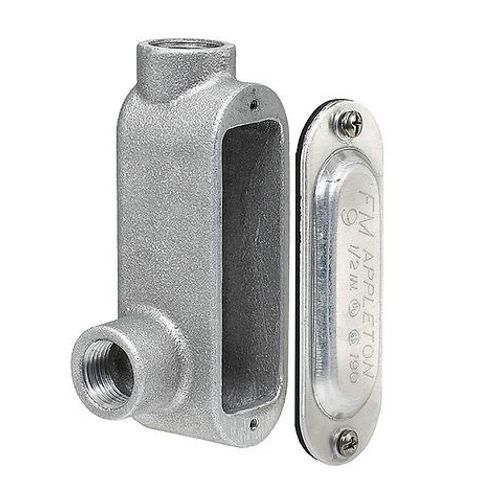 Main product image of Form 9, 1" Threaded T Type Rigid Conduit Body with Cover & Gasket - Aluminum