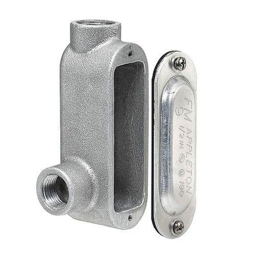 Main product image of Form 9, 3" Threaded T Type Rigid Conduit Body with Cover & Gasket - Aluminum