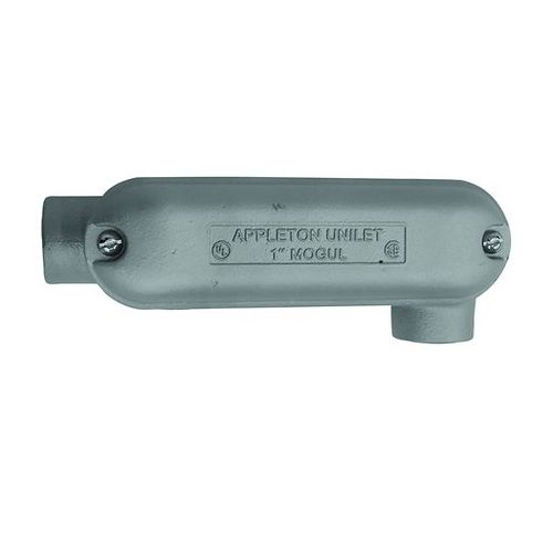 Main product image of 1" Threaded T Type Rigid Mogul Conduit Body with Cover & Gasket - Malleable Iron