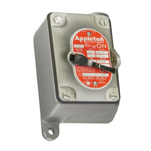 Main product image of 1-Gang Explosion-Proof Dead-End Malleable Iron Tumbler Switch w/ 3/4" Hub (1P, 20A, 120-277V)