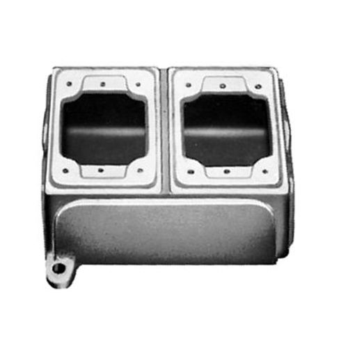Main product image of 6.94" x 5" x 2.69" 2-Gang FDB Malleable Iron Device Box