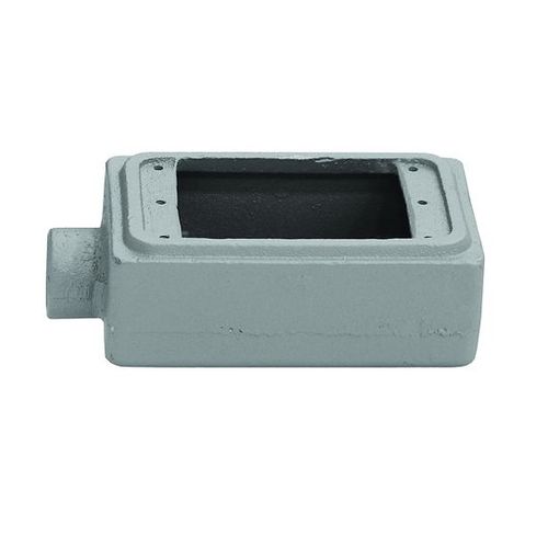 Main product image of 2.81" x 5.88" x 2" 1-Gang FST Malleable Iron Device Box w/ 3/4" Hub