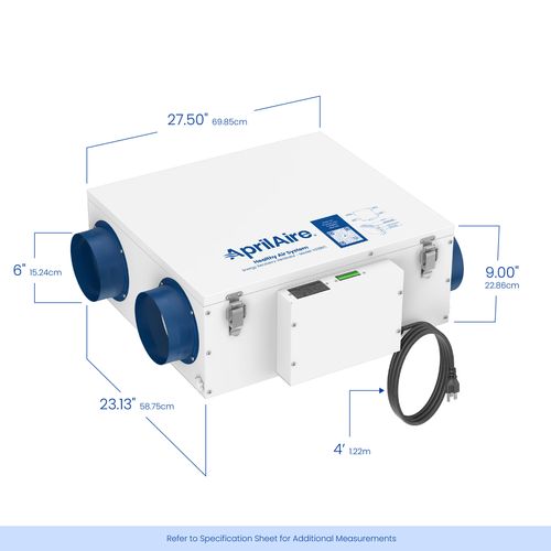 Main product image of V22BEC Energy Recovery Ventilator w/ Easy-Install Bracket, 1.45 CFM/Watt (For Homes up to 6,000 Sq Ft)