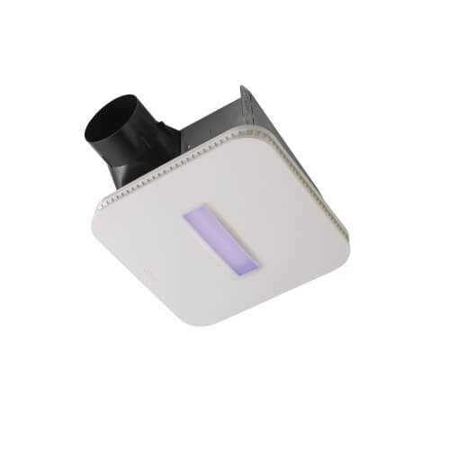 SurfaceShield Vital Vio Powered Exhaust Fan w/ LED Light & Antibacterial Light (110 CFM)