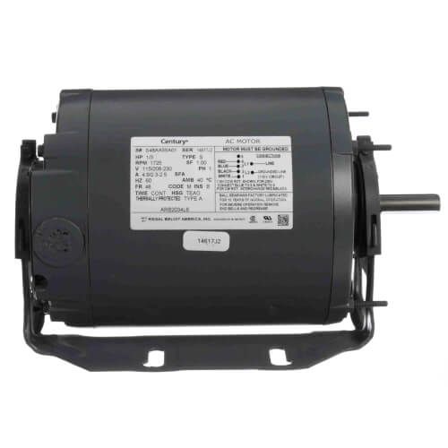 Main product image of 1/3 HP 115/208-230v Fan and Blower HVAC/R Motor, 1 PH, 1800 RPM, 48 Frame, TEAO