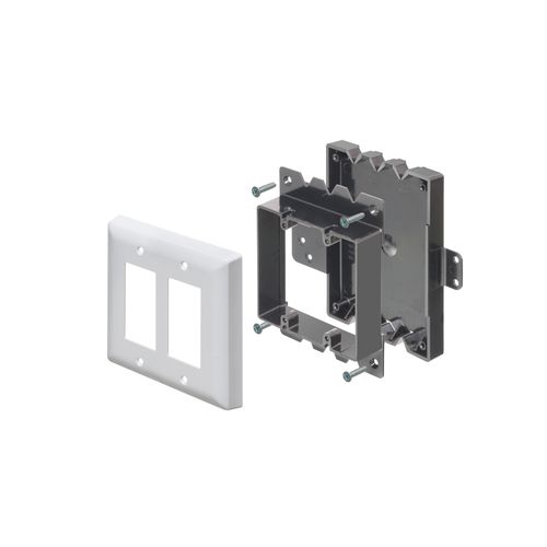 Main product image of 2-Gang Large Volume Furred Wall Box w/ Cover (White)