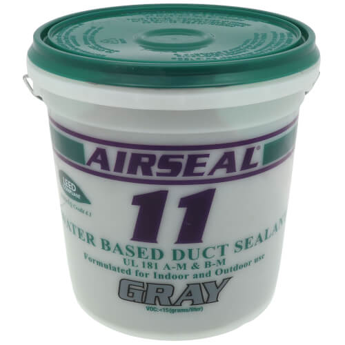 Main product image of Gray Airseal 11 Premium Water-Based Duct Sealant (1 Gallon Pail)