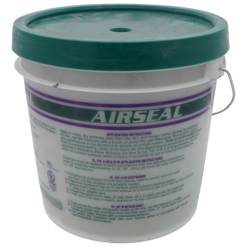 Gray Airseal 33 Fiber Reinforced Water-Based Duct Sealant Mastic (2 Gallon Pail)