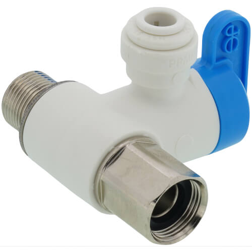 3/8" Male Compression x 3/8" Female Compression x 1/4" Angle Stop Adapter Valve (Lead Free)
