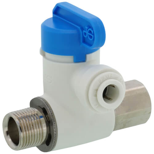 3/8" Male Compression x 3/8" Female Compression x 1/4" Angle Stop Adapter Valve (Lead Free)