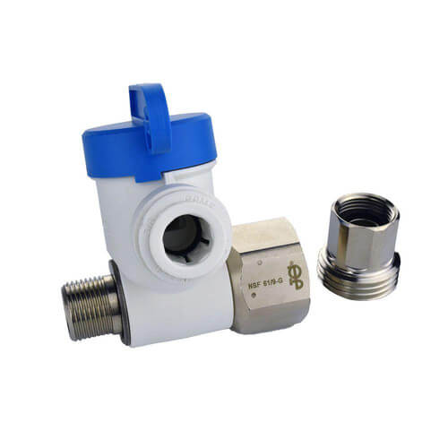 1/2" NPS x 3/8" COMP x 3/8" OD Speedfit Angle Stop Adapter Valve