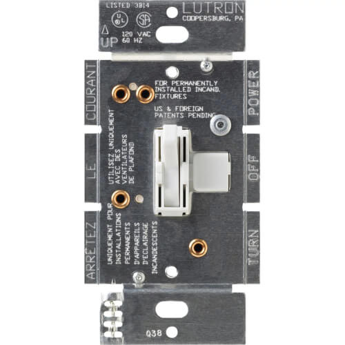 Main product image of Ariadni Dual Fan/Light Control, Single 1.5A Fan and 300W Incandescent/Halogen Light, 120V, Single Pole, AY2-LFSQ-WH, White