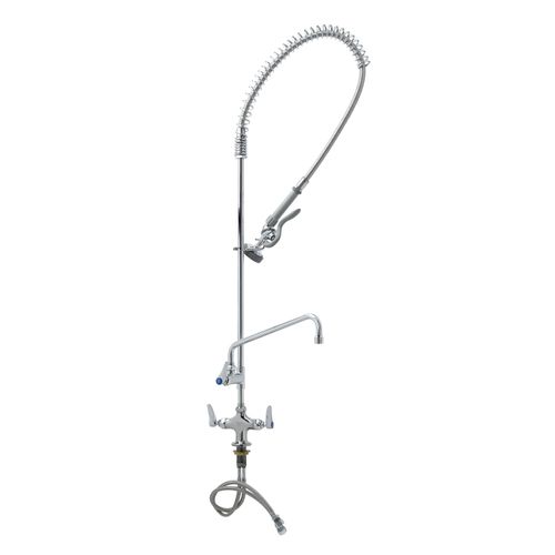 Main product image of Easyinstall Pre-rinse, Single Hole Base, 12" Add-on Faucet, 18" Flex Lines, Wall Bracket, B-0113-ADF12-B