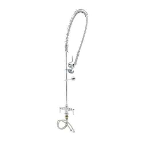Main product image of EasyInstall 1 Hole Pre-Rinse Deck Mount Mixing Faucet, Wall Bracket, 44" Hose, 1.15 GPM (Chrome), B-0113-B