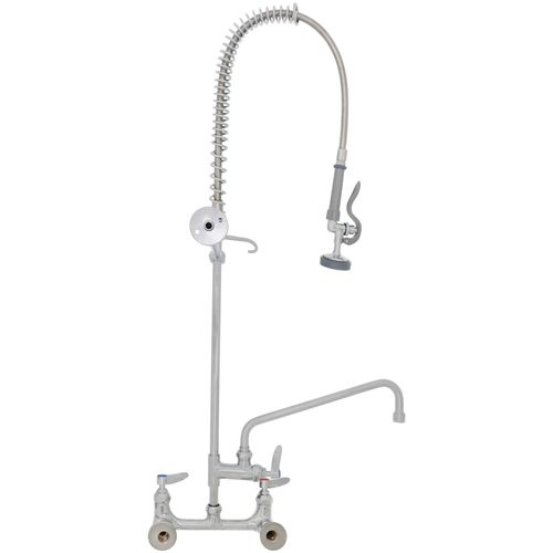 Main product image of 8" EasyInstall Pre-Rinse Spring-Action Wall Mount Mixing Faucet w/ Add-On Faucet, B-0133-ADF12-B