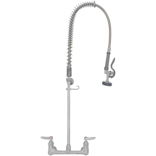 Main product image of 8" EasyInstall Pre-Rinse Spring-Action Wall Mount Mixing Faucet w/ Heat-Resistant Handle, B-0133-B
