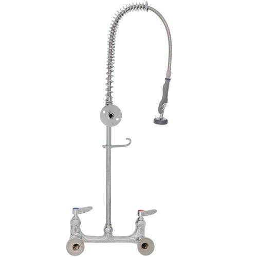 Main product image of 8" EasyInstall Pre-Rinse Spring-Action Wall Mount Mixing Faucet w/ Heat-Resistant Handle, B-0133-B