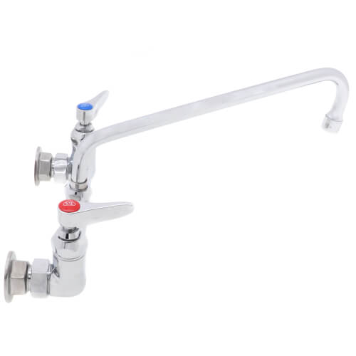Main product image of 8" Wall Mount Double Pantry Mixing Faucet w/ Stream Regulator Outlet, 12" Swing Nozzle, B-0231