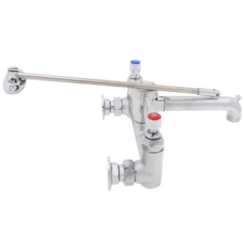 B-0665-BSTR - T&S Brass B-0665-BSTR - 8" Wall Mount Mixing Service Sink ...