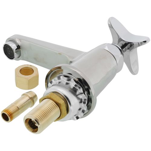 Main product image of Single Hole Sill Faucet, Deck Mount, with 2.2 GPM Non-Splash Aerator and 4-Arm Handle