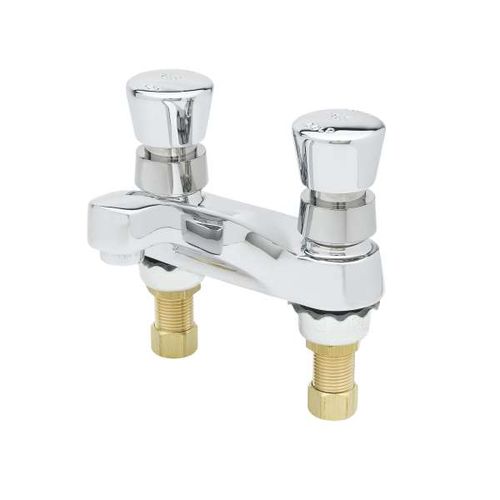 Main product image of Metering Faucet, Deck Mount, 4" Centers, Aerator, Push Button Handles, B-0831