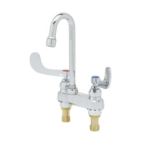 Main product image of 4" Deck Mount, 2 Wrist-Handle Medical Faucet, 2-7/8" Rigid/Swivel Gooseneck, 0.5 GPM, B-0892-VF05